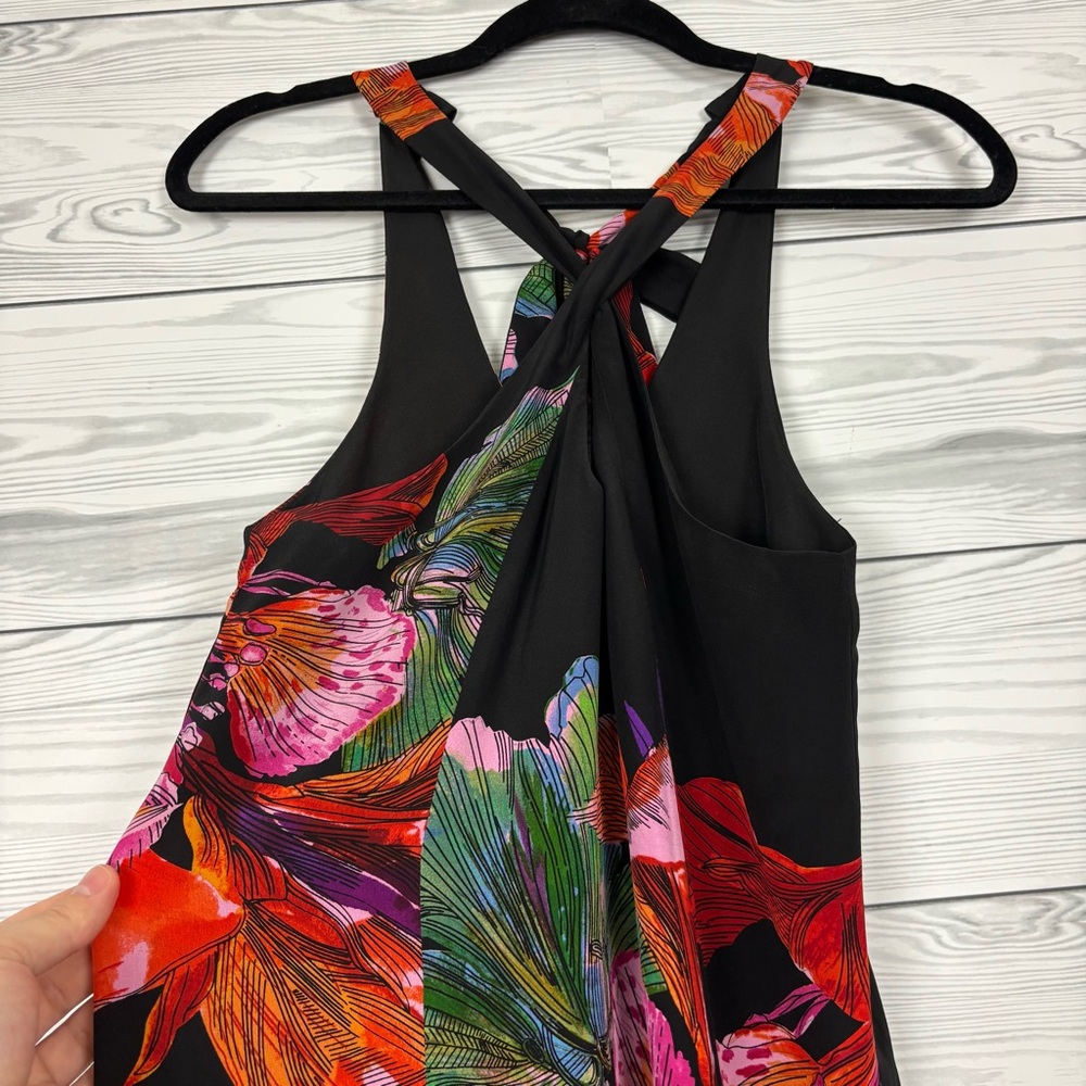 Maeve Anthropologie 100% Silk Cayman Maxi Dress Floral Size XXS - Picture 4 of 9